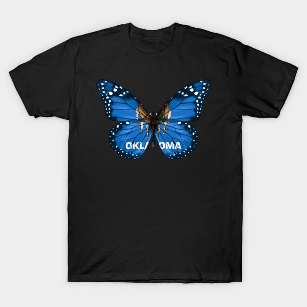 Oklahoma Flag Butterfly - Gift for Oklahoman From Oklahoma OK T-Shirt by Country Flags